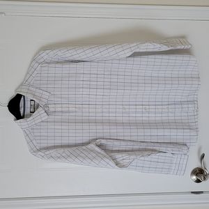 Old Navy Men's Long Sleeve Blue and Green Plaid Shirt- Size L